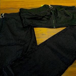 Brand new pinstriped tube top and pant set.